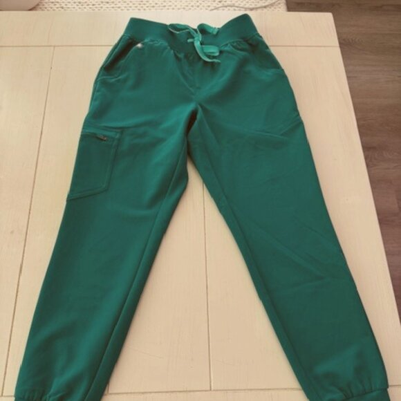 Figs Hunter Green High Waisted Zamora - Petite Jogger Scrub Pant - XXSP - Picture 1 of 2